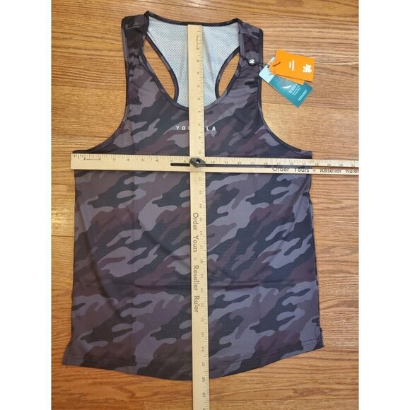 YoungLA Tank Men's Size Small Camo Blk Performance‎ Line Hydrocool Racerback NWT - Picture 7 of 9